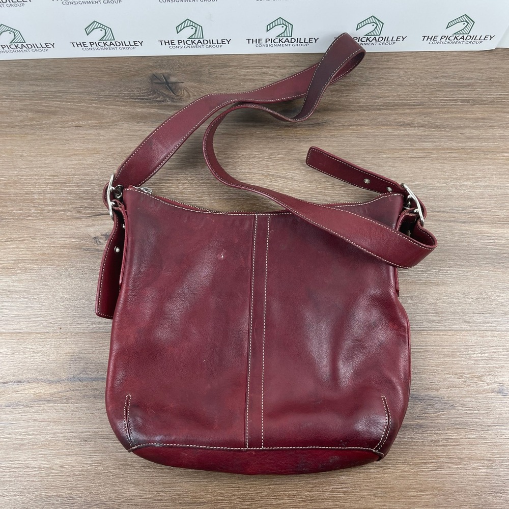 Coach Burgundy Leather Hobo‎ Shoulder Bag Purse